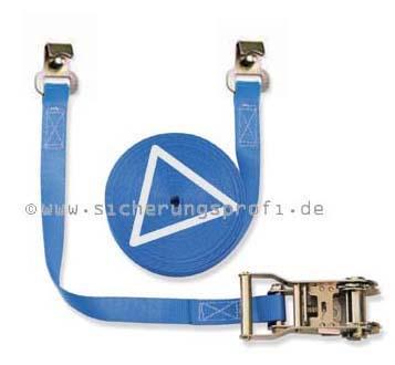 Zurrgurt 1.000 daN, 25 mm breit, Flachhaken mit Sicherung Zurrgurt 1.000 daN, 25 mm breit, Flachhaken mit Sicherung