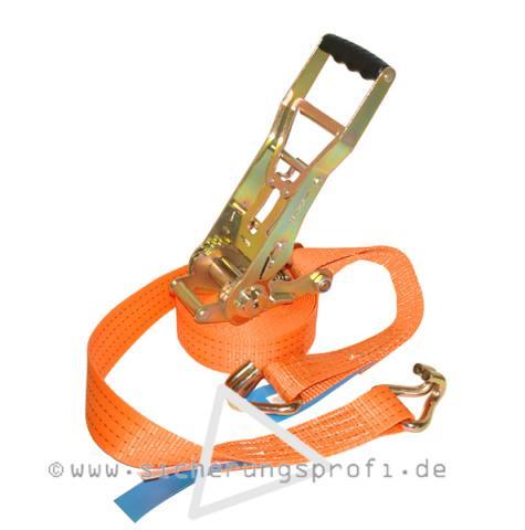 Zurrgurt 4.000 daN, Umkehrratsche, 2-strang Spitzhaken Zurrgurt 4.000 daN, Umkehrratsche, 2-strang Spitzhaken