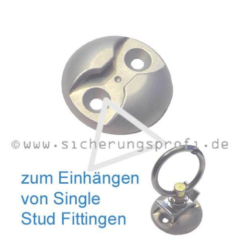 Zurrmulde, rund, für Single Stud Fittinge Zurrmulde, rund, für Single Stud Fittinge