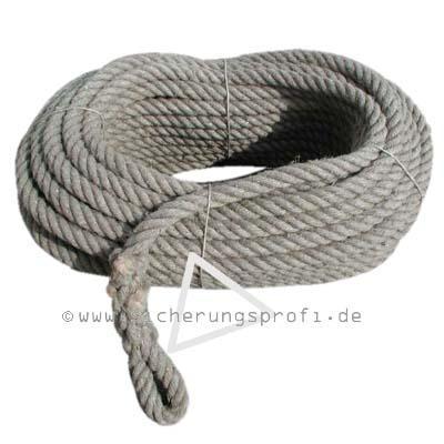 Multifunktionsseil Hanf 20 mm Ø, mit 2 Schlaufen Multifunktionsseil Hanf 20 mm Ø, mit 2 Schlaufen