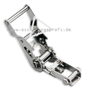 Niro-Ratsche 2.000 daN Zugkraft, 50 mm breit Niro-Ratsche 2.000 daN Zugkraft, 50 mm breit