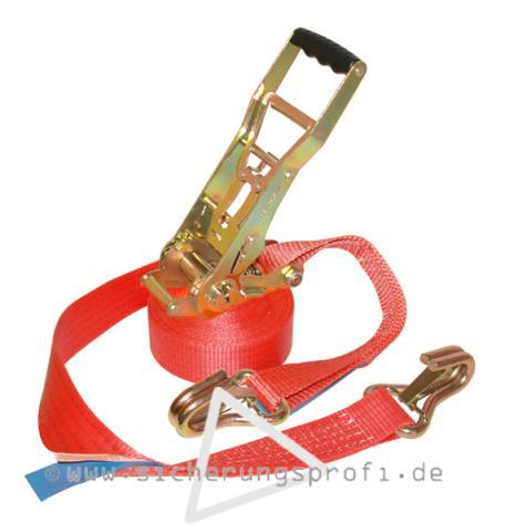 Zurrgurt 5.000 daN, Umkehrratsche, Spitzhaken mit Sicherung Zurrgurt 5.000 daN, Umkehrratsche, Spitzhaken mit Sicherung