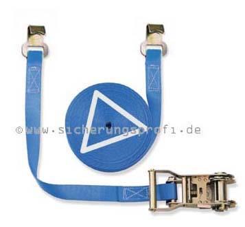 Zurrgurt 1.000 daN, 25 mm breit, Flachhaken ohne Sicherung Zurrgurt 1.000 daN, 25 mm breit, Flachhaken ohne Sicherung