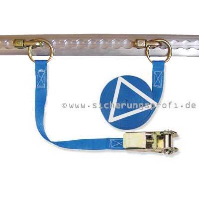 Zurrgurt 800 daN, 25 mm breit, Fitting mit Ring Zurrgurt 800 daN, 25 mm breit, Fitting mit Ring