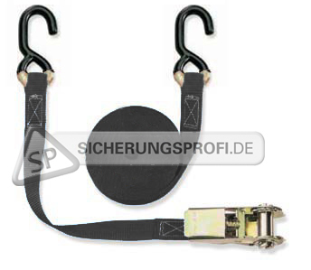 Zurrgurt 800 daN, 25 mm breit, mit S-Haken Zurrgurt 800 daN, 25 mm breit, mit S-Haken