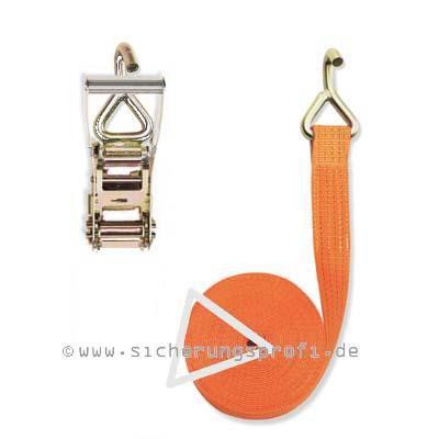 Zurrgurt 4.000 daN, 50 mm breit, 1-strang Spitzhaken mit Rohr Zurrgurt 4.000 daN, 50 mm breit, 1-strang Spitzhaken mit Rohr