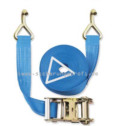 Zurrgurt 3.000 daN, 50 mm breit, 1-strang Spitzhaken Zurrgurt 3.000 daN, 50 mm breit, 1-strang Spitzhaken
