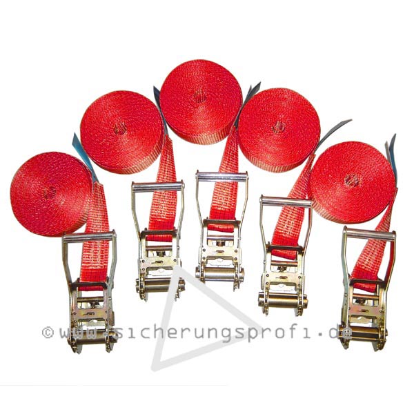 Zurrgurt 5.000 daN, 1-teilig, 8 m, 5er Set Zurrgurt 5.000 daN, 1-teilig, 8 m, 5er Set
