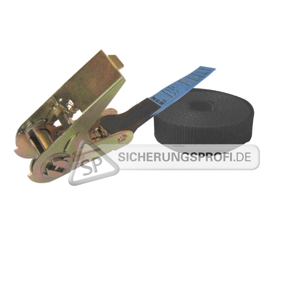 Spannband / Ratschenzurrgurt, schwarz Spannband / Ratschenzurrgurt, schwarz