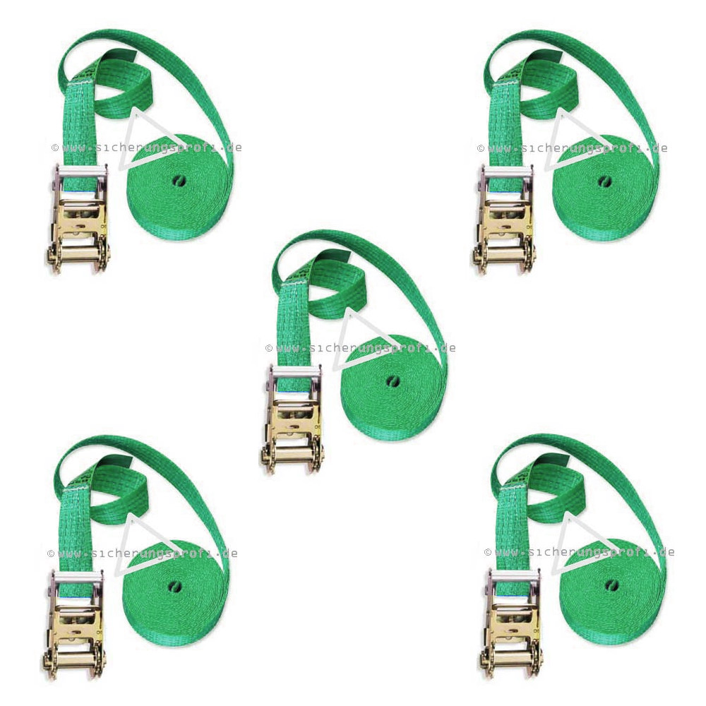 Zurrgurt 3.000 daN, 1-teilig, 6 m, 5er Set Zurrgurt 3.000 daN, 1-teilig, 6 m, 5er Set