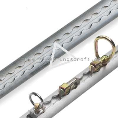 Ankerschiene, abgerundet, aus Aluminium Ankerschiene, abgerundet, aus Aluminium