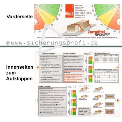 Zurrmittelrechner für Deutschland Zurrmittelrechner für Deutschland