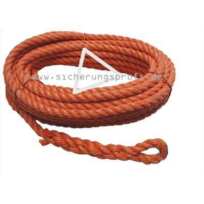Multifunktionsseil PP, 20 mm Ø, mit 2 Schlaufen, orange Multifunktionsseil PP, 20 mm Ø, mit 2 Schlaufen, orange